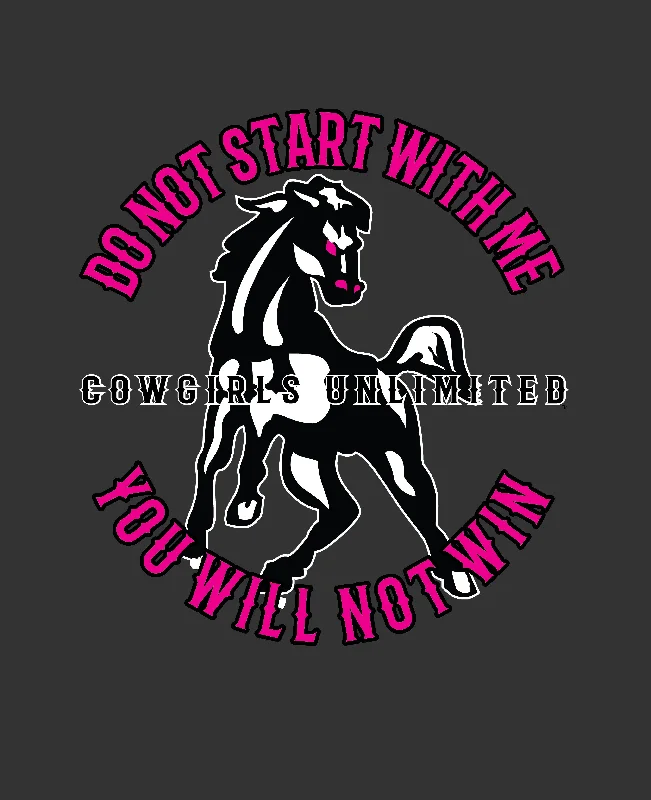 Women's Cowgirls Unlimited Win T-Shirt #CG-1237X-- Seamless Knitted Crochet
