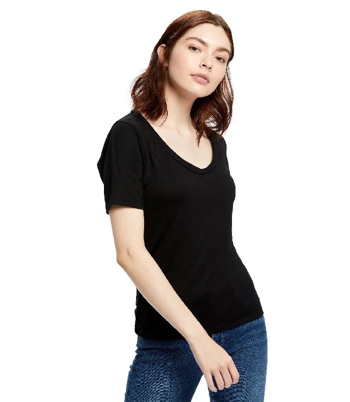 Women's Short Sleeve Deep Scoop Neck Blouse Chic Wrap Blouse