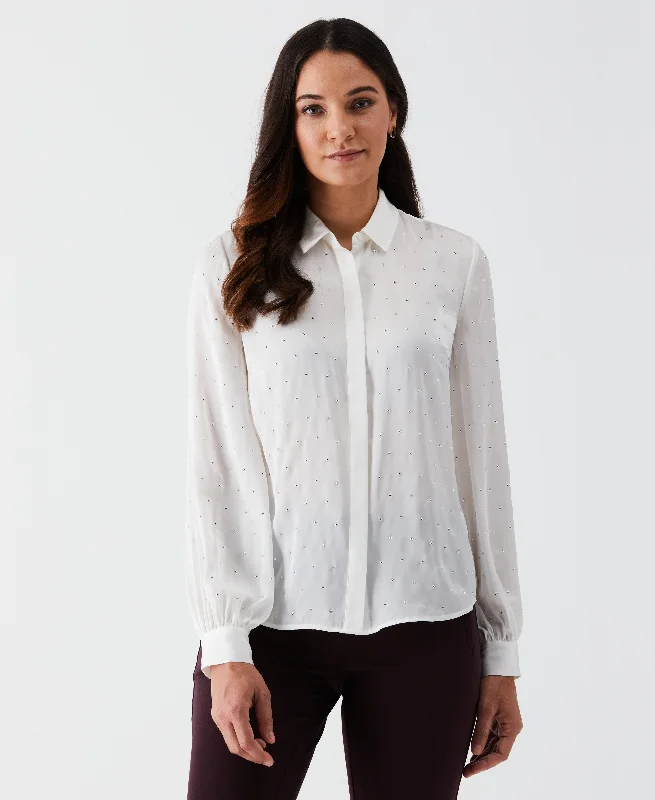Petite Embellished Blouse Office-Ready Blouse