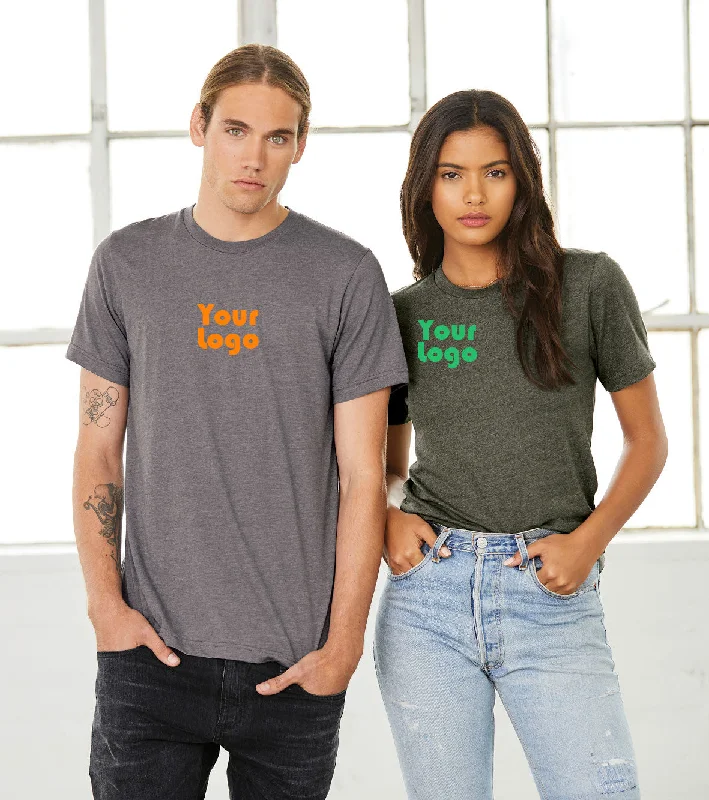 Custom Embroidered Bella Canvas Unisex Jersey Short Sleeve Tee T-Shirt-- Collared Crew Neck Turtle Neck Custom Embroidered Bella Canvas Unisex Jersey Short Sleeve Tee T-Shirt-- Collared Crew Neck Turtle Neck