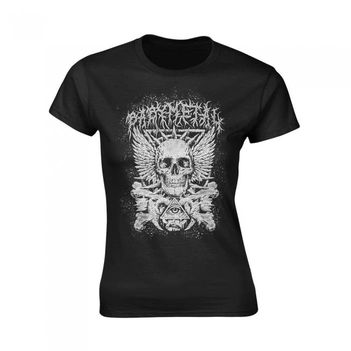 Babymetal Womens/Ladies Skull And Crossbones T-Shirt-- Real Fur Shearling Chenille