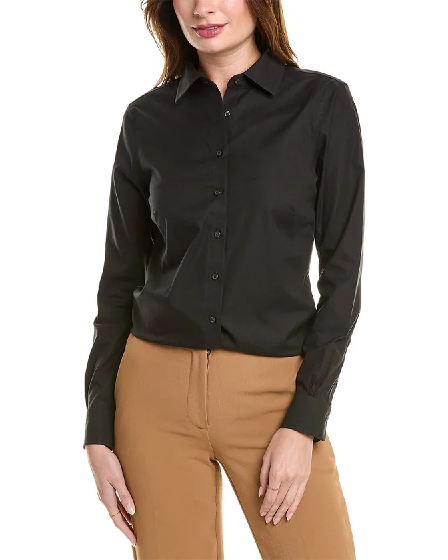 Brooks Brothers Fitted Blouse Chic Ruffle Blouse