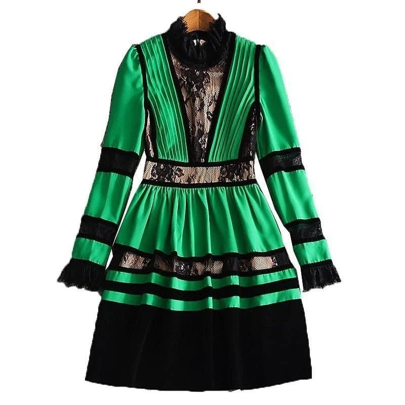 green dress