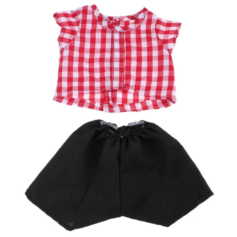 Maxbell Maxbell Fashion Doll Clothes Outfit Set Casual Checked Shirt Tops Short Pants Red-- Cotton Fabric Linen Fabric Terry Fabric Maxbell Maxbell Fashion Doll Clothes Outfit Set Casual Checked Shirt Tops Short Pants Red-- Cotton Fabric Linen Fabric Terry Fabric