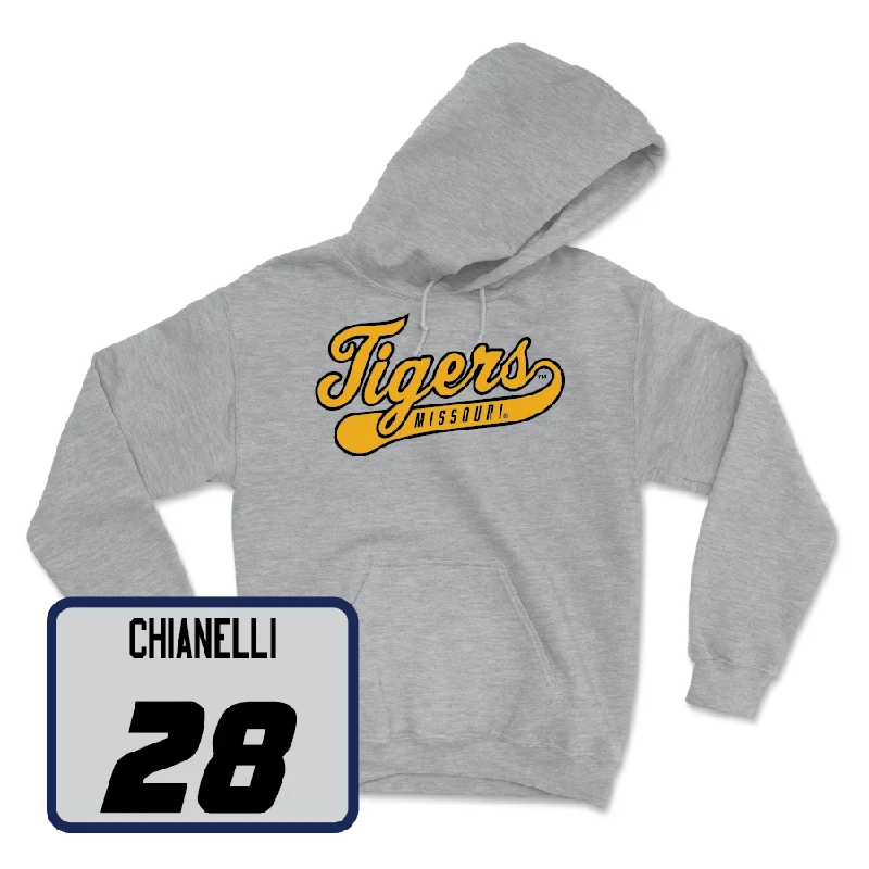 Sport Grey Women's Soccer Script Hoodie - Olivia Chianelli Hoodie with Logo Branding Identity Sport Grey Women's Soccer Script Hoodie - Olivia Chianelli Hoodie with Logo Branding Identity
