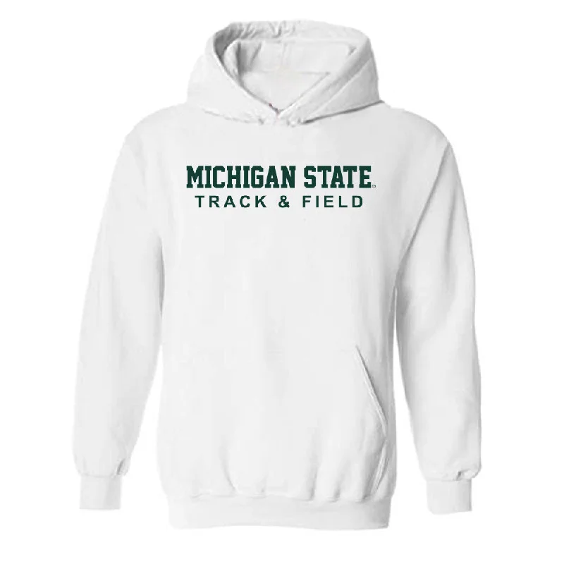 Michigan State - NCAA Women's Track & Field : Kelis Young-Hunter - Classic Shersey Hooded Sweatshirt Hoodie with Distressed Vintage Worn Michigan State - NCAA Women's Track & Field : Kelis Young-Hunter - Classic Shersey Hooded Sweatshirt Hoodie with Distressed Vintage Worn