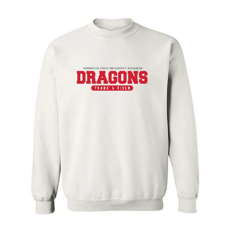 MSUM - NCAA Women's Track & Field : Victory Godah - Crewneck Sweatshirt Hoodie with Hem Applique Textured Unique MSUM - NCAA Women's Track & Field : Victory Godah - Crewneck Sweatshirt Hoodie with Hem Applique Textured Unique