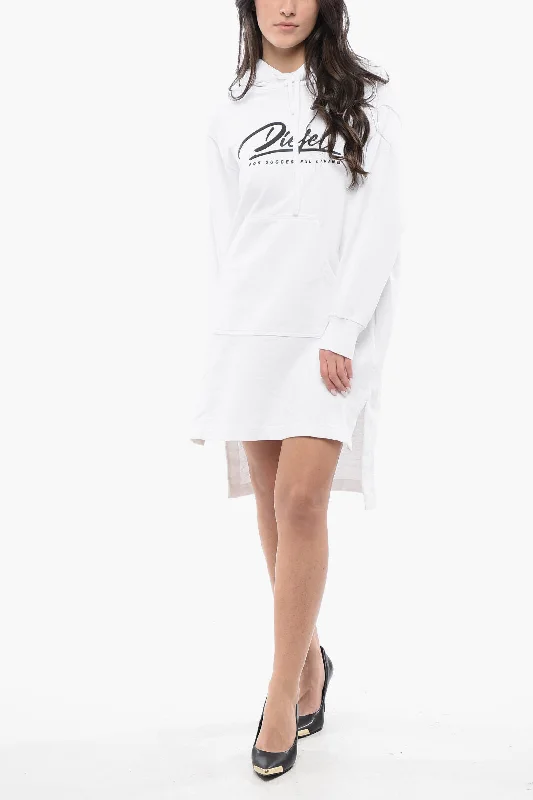 Diesel Asymmetrical Cut D-ILSE ITALICO Sweat Dress with Side Split Tunics Office stylish