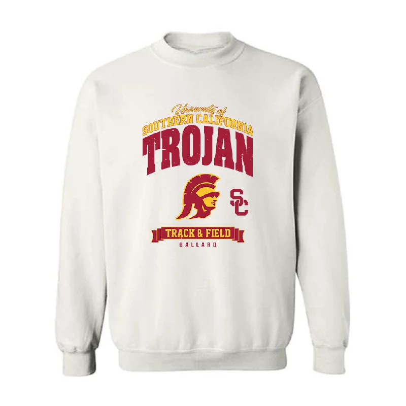 USC - NCAA Women's Track & Field : Simone Ballard - Classic Fashion Shersey Crewneck Sweatshirt Hoodie with Hem Contrast Bold Stylish USC - NCAA Women's Track & Field : Simone Ballard - Classic Fashion Shersey Crewneck Sweatshirt Hoodie with Hem Contrast Bold Stylish