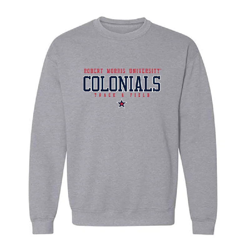 Robert Morris - NCAA Women's Track & Field : Hannah McDanel - Classic Shersey Crewneck Sweatshirt Hoodie with Ribbed Hem Stretchable Secure Robert Morris - NCAA Women's Track & Field : Hannah McDanel - Classic Shersey Crewneck Sweatshirt Hoodie with Ribbed Hem Stretchable Secure