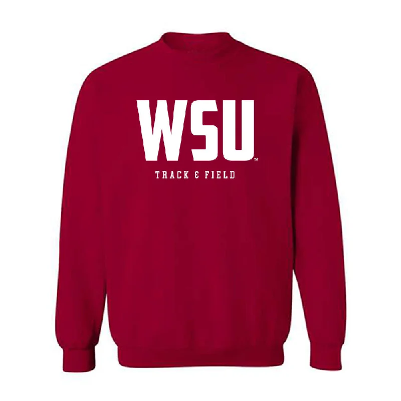 WSU - NCAA Women's Track & Field : Alaina Stone Boggs - Classic Shersey Crewneck Sweatshirt Hoodie with Hem Frayed Vintage Worn WSU - NCAA Women's Track & Field : Alaina Stone Boggs - Classic Shersey Crewneck Sweatshirt Hoodie with Hem Frayed Vintage Worn