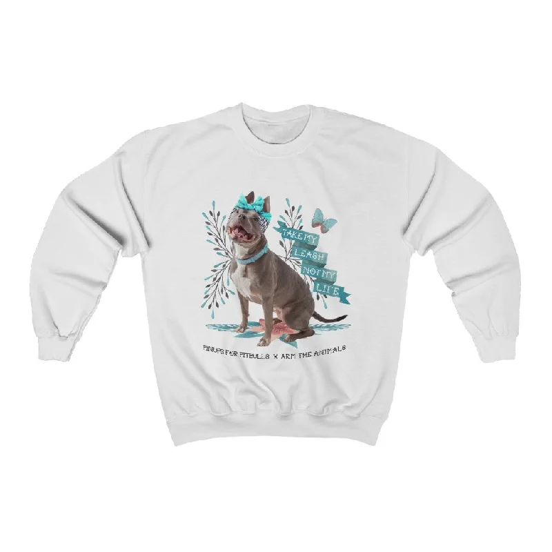Unisex | Arm The Animals x Pinups For Pitbulls | Crewneck Sweatshirt Hoodie with Typography Text Message Unisex | Arm The Animals x Pinups For Pitbulls | Crewneck Sweatshirt Hoodie with Typography Text Message