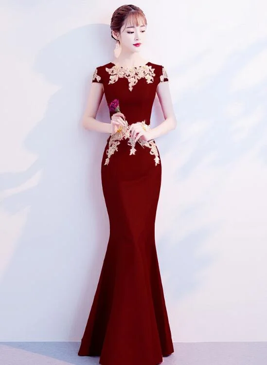 Beautiful High Quality Spandex Mermaid Cap Sleeves Party Dress, New Prom Dress High-Low Hemline Casual Beautiful High Quality Spandex Mermaid Cap Sleeves Party Dress, New Prom Dress High-Low Hemline Casual