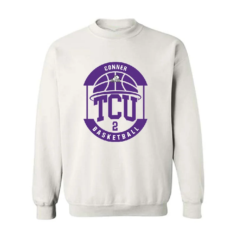 TCU - NCAA Women's Basketball : Madison Conner - Classic Fashion Shersey Crewneck Sweatshirt Hoodie with Back Slit Movement Comfort TCU - NCAA Women's Basketball : Madison Conner - Classic Fashion Shersey Crewneck Sweatshirt Hoodie with Back Slit Movement Comfort