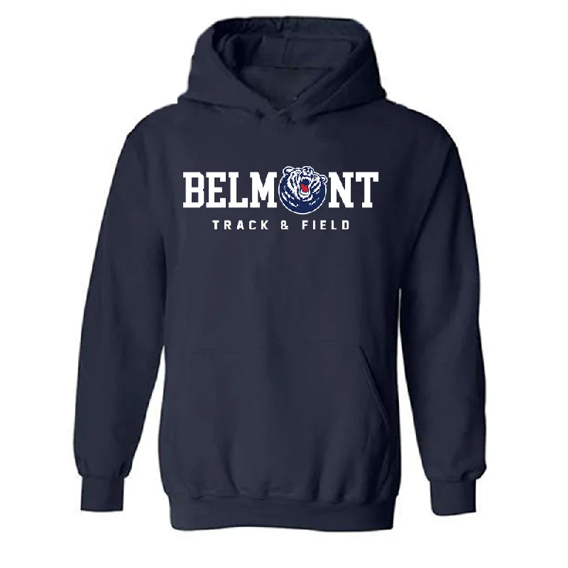 Belmont - NCAA Women's Track & Field : Anna Barr - Classic Shersey Hooded Sweatshirt Hoodie with Contrast Stitching Detailed Premium Belmont - NCAA Women's Track & Field : Anna Barr - Classic Shersey Hooded Sweatshirt Hoodie with Contrast Stitching Detailed Premium