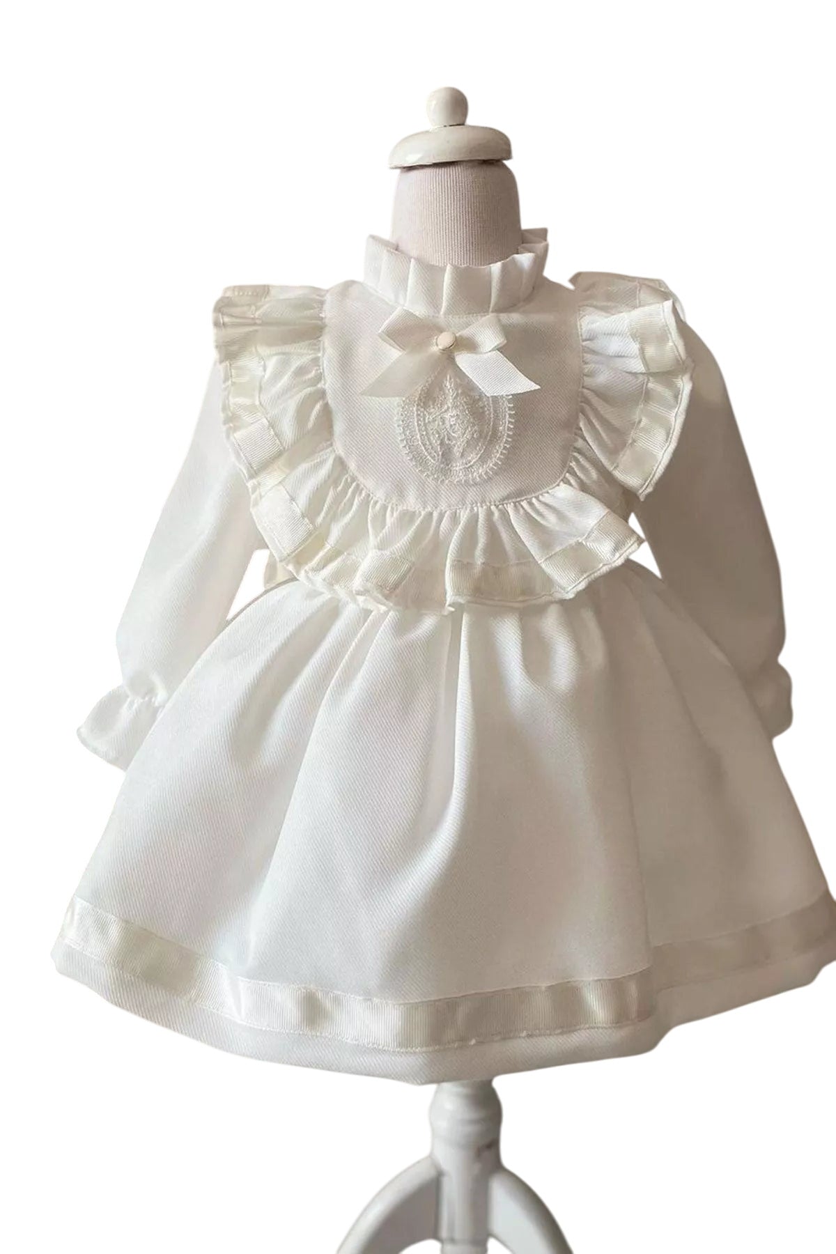 Luna White Long Sleeve Party Dress Tunics Exclusive limited