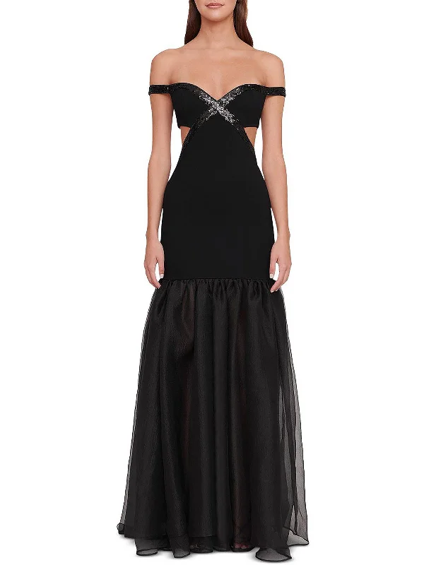 Emmaline Womens Cut-Out Embellished Evening Dress Tunics Canvas sturdy