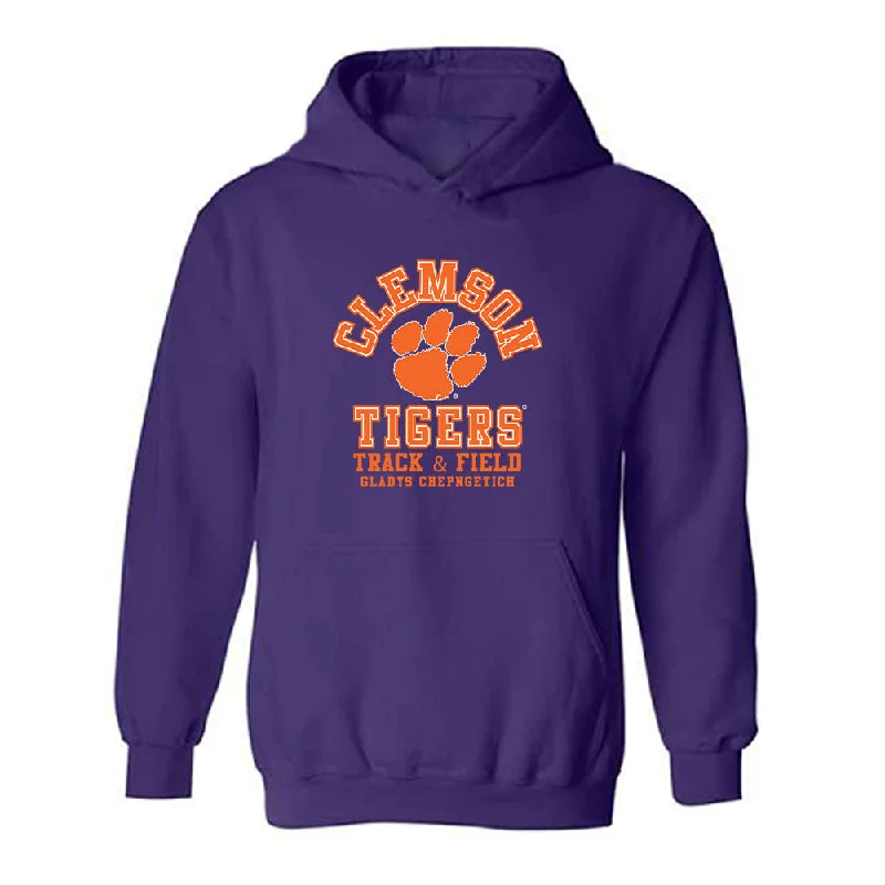 Clemson - NCAA Women's Track & Field : Gladys Chepngetich - Classic Fashion Shersey Hooded Sweatshirt Cotton Hoodie Fleece Lining Warmth Clemson - NCAA Women's Track & Field : Gladys Chepngetich - Classic Fashion Shersey Hooded Sweatshirt Cotton Hoodie Fleece Lining Warmth