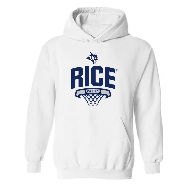 Rice - NCAA Women's Basketball : Hailey Adams - Sports Shersey Hooded Sweatshirt Hoodie with Hem Embroidery Detailed Premium
