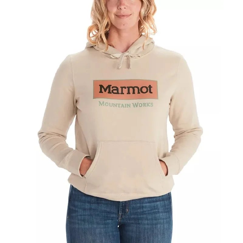 Marmot Womens Mountain Works Hoodie XS Tan Sandbar Zip Hoodie Drawstring Kangaroo Pocket Marmot Womens Mountain Works Hoodie XS Tan Sandbar Zip Hoodie Drawstring Kangaroo Pocket