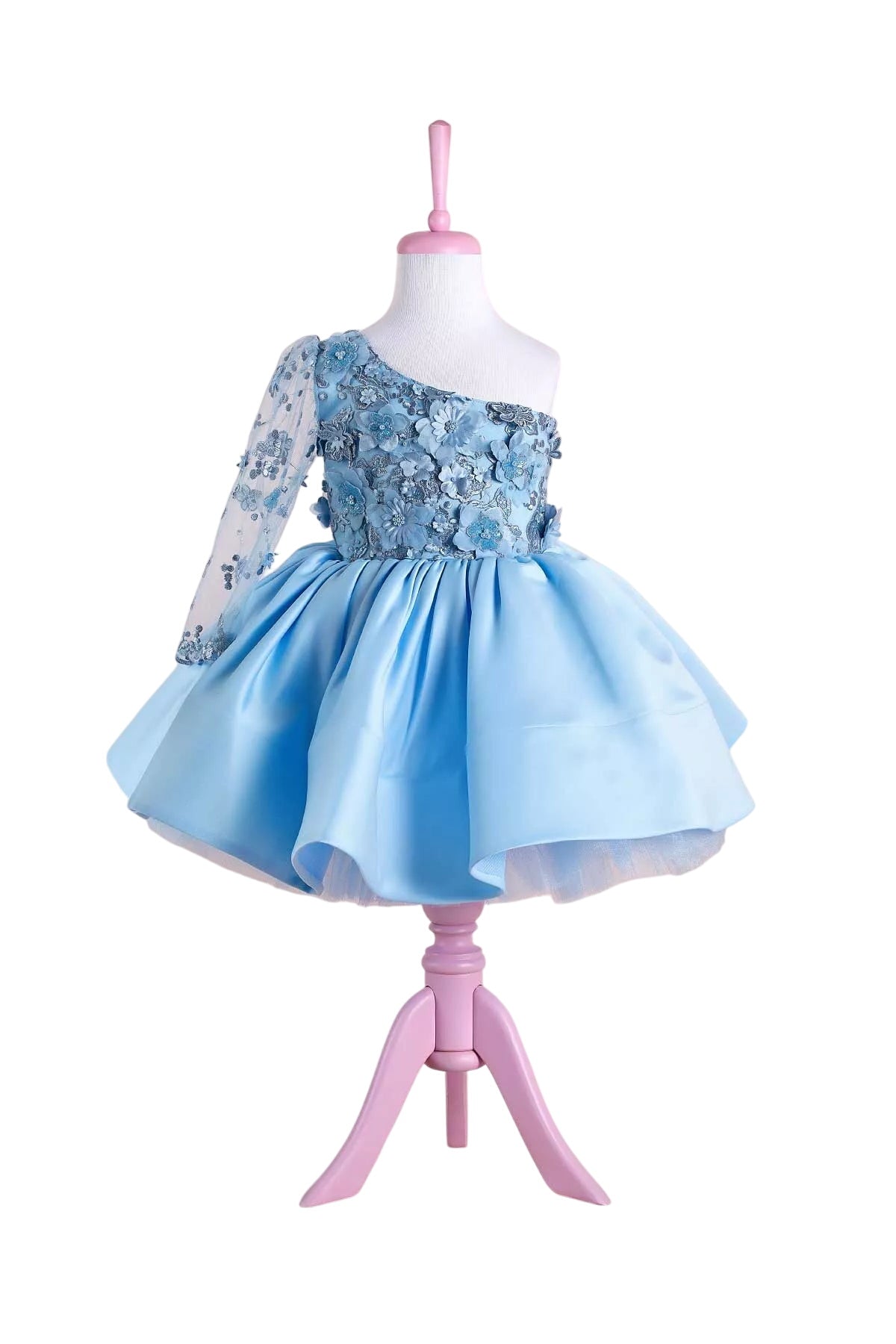 Mia Blue Floral Party Dress Tunics Modern contemporary