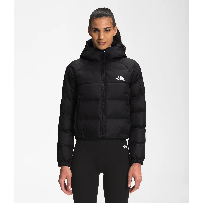 The North Face Women's Hydrenalite Down Hoodie in Black Hoodie with Emblem Brand Identity The North Face Women's Hydrenalite Down Hoodie in Black Hoodie with Emblem Brand Identity