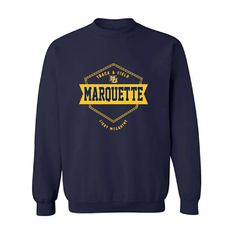 Marquette - NCAA Women's Track & Field : Libby McCarthy - Fashion Shersey Crewneck Sweatshirt Hoodie with Drop Shoulder Relaxed Streetwear Marquette - NCAA Women's Track & Field : Libby McCarthy - Fashion Shersey Crewneck Sweatshirt Hoodie with Drop Shoulder Relaxed Streetwear