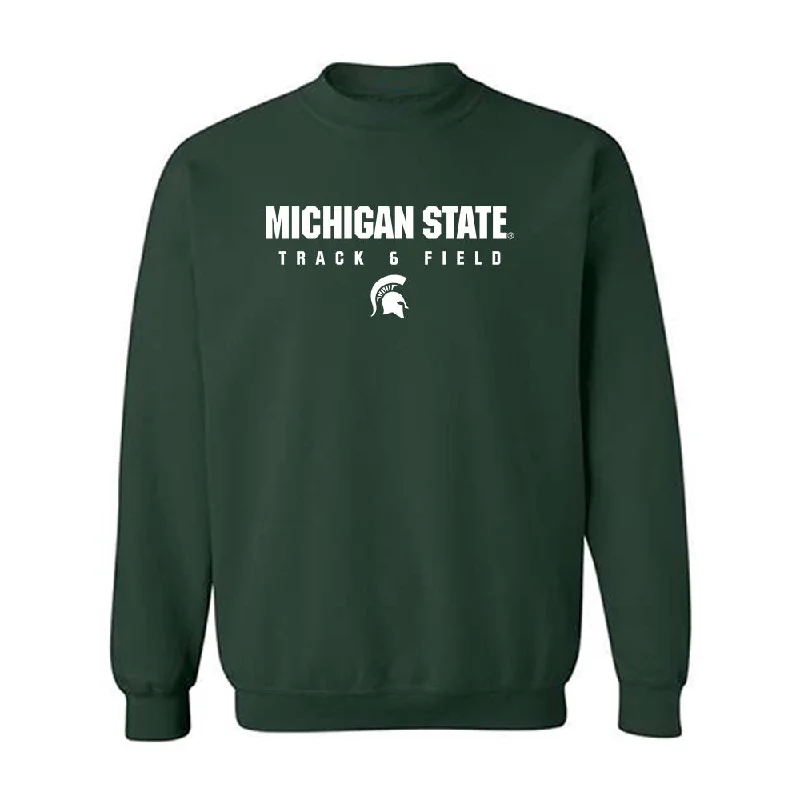 Michigan State - NCAA Women's Track & Field : Kelis Young-Hunter - Classic Shersey Crewneck Sweatshirt Hoodie with Metallic Shiny Futuristic Michigan State - NCAA Women's Track & Field : Kelis Young-Hunter - Classic Shersey Crewneck Sweatshirt Hoodie with Metallic Shiny Futuristic