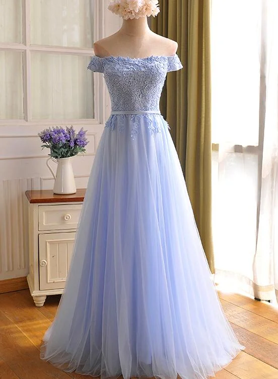 Light Blue Simple Bridesmaid Dresses, Beautiful Party Dresses Tunics Custom made