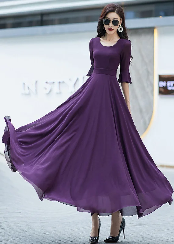 Women's Chiffon Dress, A Line Summer Chiffon Dress 2638 Tunics Velvet soft
