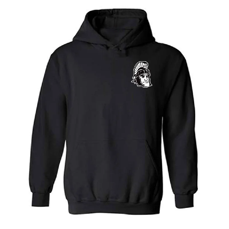Michigan State - NCAA Women's Track & Field : Kelis Young-Hunter - Hooded Sweatshirt Hoodie with Frayed Bohemian Relaxed Michigan State - NCAA Women's Track & Field : Kelis Young-Hunter - Hooded Sweatshirt Hoodie with Frayed Bohemian Relaxed