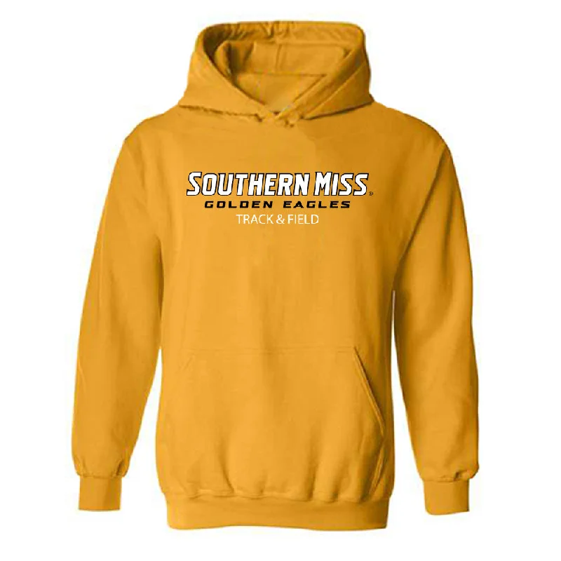 Southern Miss - NCAA Women's Track & Field : Sidney Allen - Hooded Sweatshirt Hoodie with Hem Detail Decorative Unique Southern Miss - NCAA Women's Track & Field : Sidney Allen - Hooded Sweatshirt Hoodie with Hem Detail Decorative Unique
