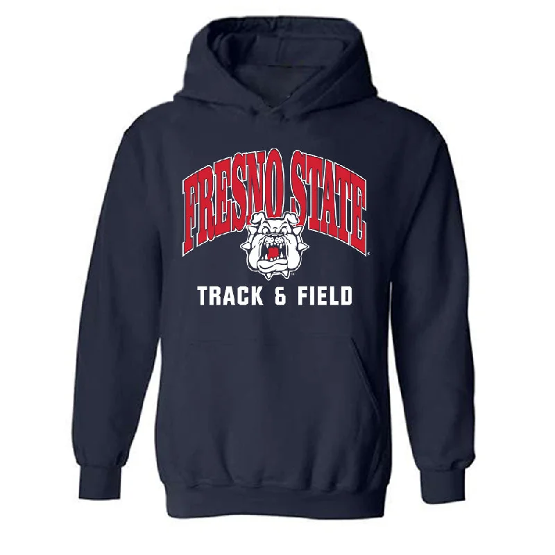 Fresno State - NCAA Women's Track & Field : Cierra Jackson - Classic Shersey Hooded Sweatshirt Hoodie with Hem Raw Edge Edgy Unfinished Fresno State - NCAA Women's Track & Field : Cierra Jackson - Classic Shersey Hooded Sweatshirt Hoodie with Hem Raw Edge Edgy Unfinished