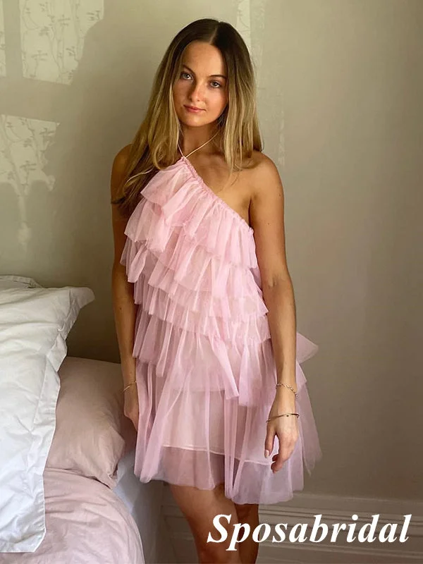 Sexy Pink Tulle Halter A-Line Mini Dresses/ Homecoming Dresses, PD3588 Cozy Ruched Mini Dress Sexy Pink Tulle Halter A-Line Mini Dresses/ Homecoming Dresses, PD3588 Cozy Ruched Mini Dress
