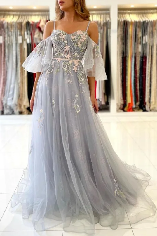 Strapless Tulle Lace Appliques Evening Dress Off Shoulder Party Dress Satin Halter Glamorous Strapless Tulle Lace Appliques Evening Dress Off Shoulder Party Dress Satin Halter Glamorous