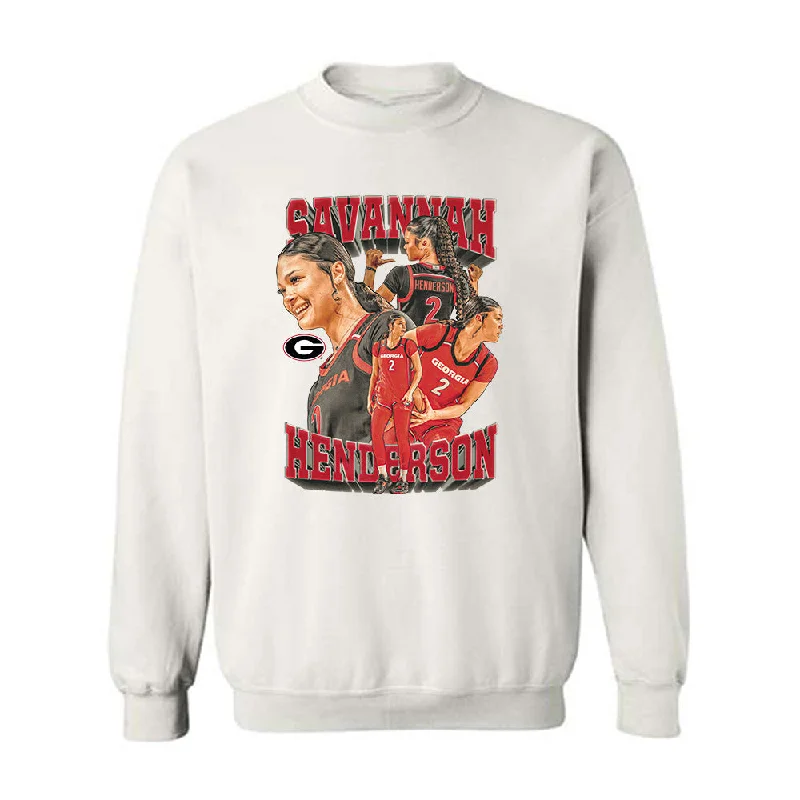 Georgia - NCAA Women's Basketball : Savannah Henderson - Player Collage Crewneck Sweatshirt Zip Hoodie Drawstring Kangaroo Pocket Georgia - NCAA Women's Basketball : Savannah Henderson - Player Collage Crewneck Sweatshirt Zip Hoodie Drawstring Kangaroo Pocket