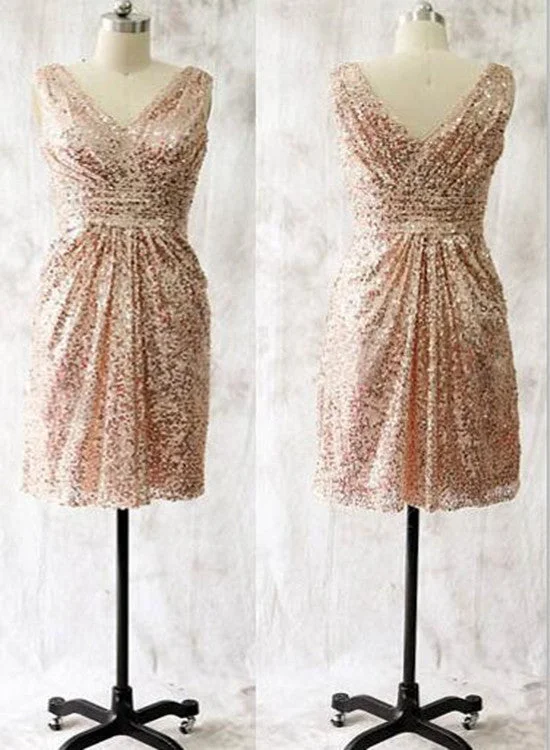 Short Sequins Bridesmaid Dresses, Lovely Party Dresses, Short Homecoming Dresses Tunics Practical easy-care Short Sequins Bridesmaid Dresses, Lovely Party Dresses, Short Homecoming Dresses Tunics Practical easy-care
