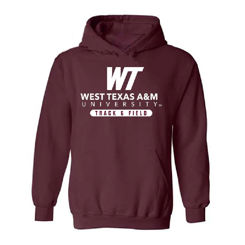 WTAMU - NCAA Women's Track & Field : Asana Hamidu - Hooded Sweatshirt Hoodie with Exposed Zipper Edgy Industrial WTAMU - NCAA Women's Track & Field : Asana Hamidu - Hooded Sweatshirt Hoodie with Exposed Zipper Edgy Industrial