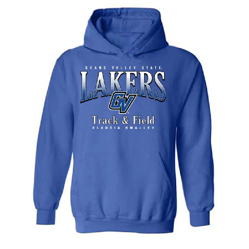 Grand Valley - NCAA Women's Track & Field : Klaudia OMalley - Classic Fashion Shersey Hooded Sweatshirt Hoodie with Tied Waist Feminine Flattering Grand Valley - NCAA Women's Track & Field : Klaudia OMalley - Classic Fashion Shersey Hooded Sweatshirt Hoodie with Tied Waist Feminine Flattering