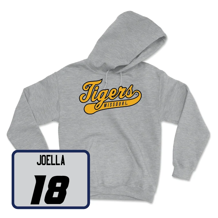 Sport Grey Women's Soccer Script Hoodie - Hannah Joella Hoodie with Color Block Contrast Stylish Sport Grey Women's Soccer Script Hoodie - Hannah Joella Hoodie with Color Block Contrast Stylish