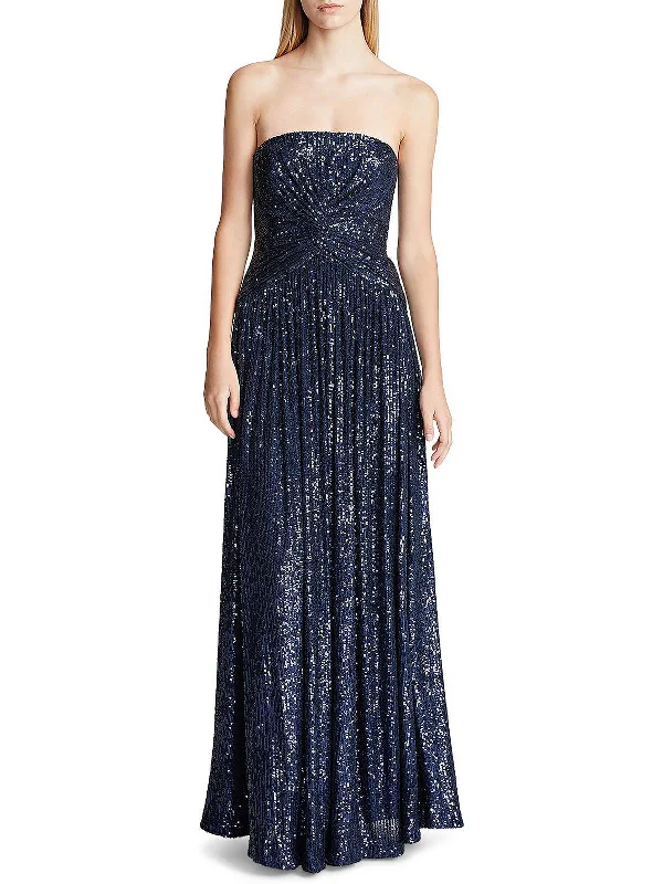Elisabeth Womens Sequined Maxi Evening Dress Tunics Ceremony elegant