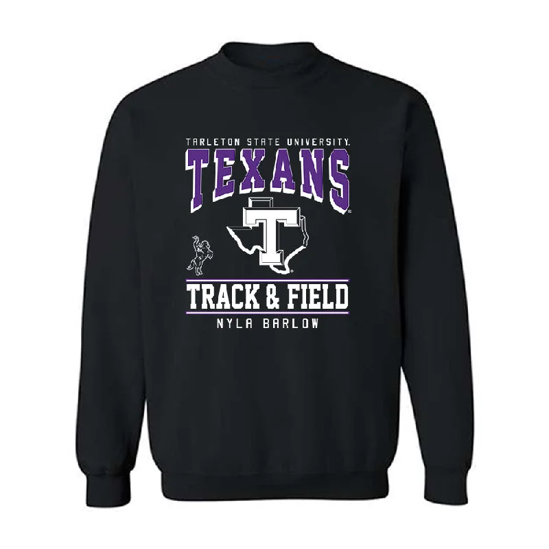 Tarleton State - NCAA Women's Track & Field : Nyla Barlow - Classic Fashion Shersey Crewneck Sweatshirt Hoodie with Rhinestones Sparkly Elegant Tarleton State - NCAA Women's Track & Field : Nyla Barlow - Classic Fashion Shersey Crewneck Sweatshirt Hoodie with Rhinestones Sparkly Elegant