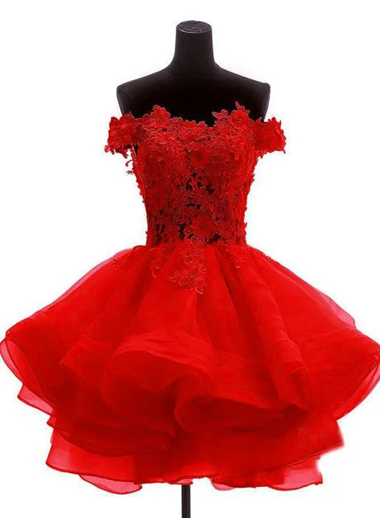 Red Homecoming Dress , Short Classical Party Dress, Organza Party Dresses Tunics Leisure comfortable Red Homecoming Dress , Short Classical Party Dress, Organza Party Dresses Tunics Leisure comfortable