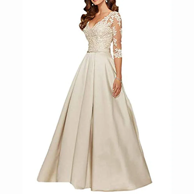 Women's A-Line Floral Lace Bridesmaid Dress Prom Party Dress Tunics Occasion special Women's A-Line Floral Lace Bridesmaid Dress Prom Party Dress Tunics Occasion special