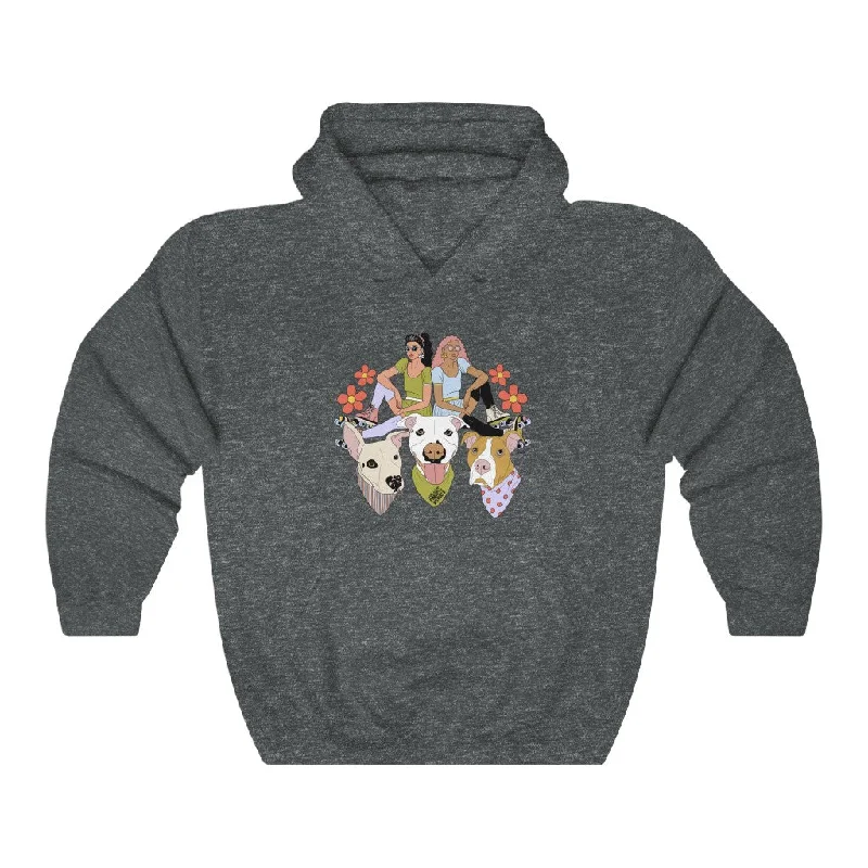 Almonte Studios Roller Babes | Unisex Heavy Blend™ Hooded Sweatshirt Graphic Hoodie Design Print Almonte Studios Roller Babes | Unisex Heavy Blend™ Hooded Sweatshirt Graphic Hoodie Design Print