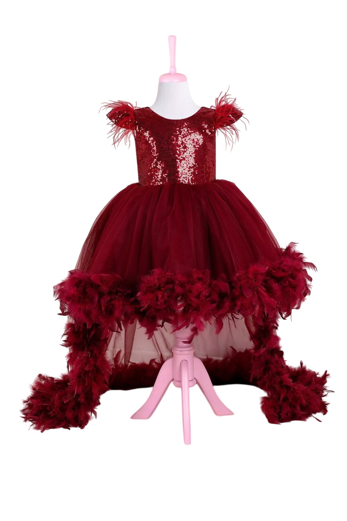 Ophelia Burgundy Party Dress Tunics Ceremony elegant
