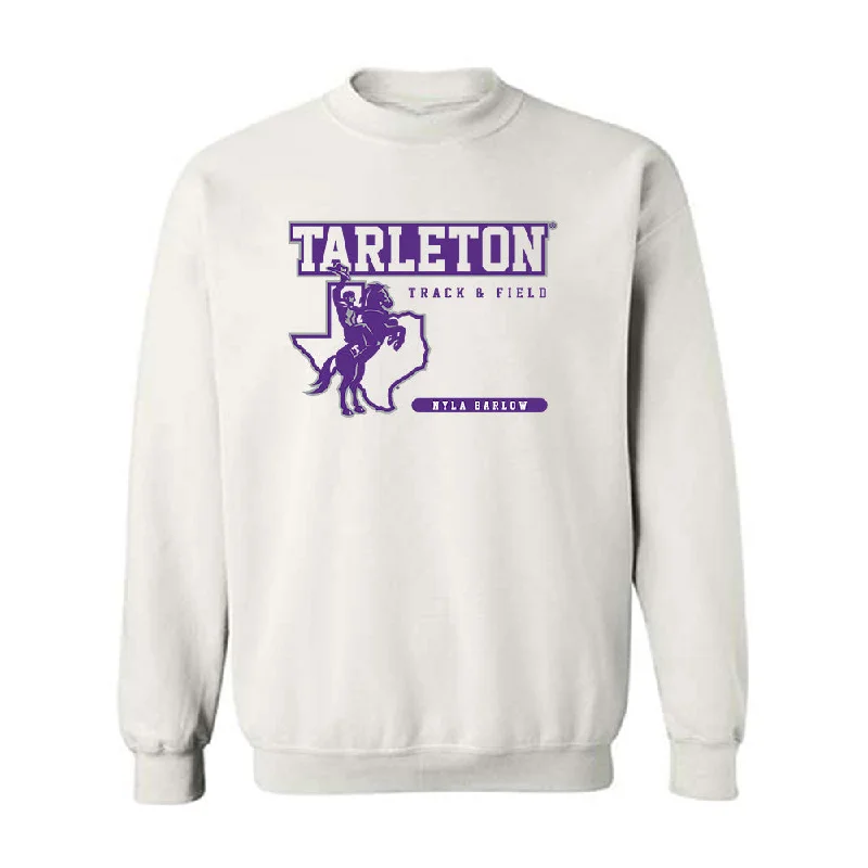 Tarleton State - NCAA Women's Track & Field : Nyla Barlow - Classic Fashion Shersey Crewneck Sweatshirt Hoodie with Button Classic Timeless Tarleton State - NCAA Women's Track & Field : Nyla Barlow - Classic Fashion Shersey Crewneck Sweatshirt Hoodie with Button Classic Timeless