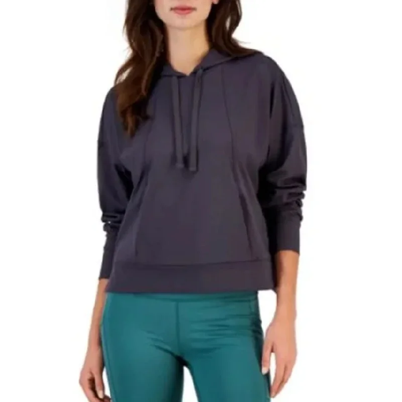 IDEOLOGY Womens Hoodie Small Grey Deep Charcoal Hoodie with Ribbed Cuffs Snug Fit Comfort IDEOLOGY Womens Hoodie Small Grey Deep Charcoal Hoodie with Ribbed Cuffs Snug Fit Comfort