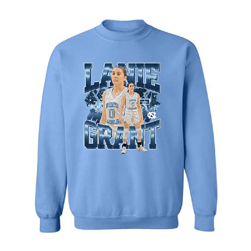 UNC - NCAA Women's Basketball : Lanie Grant - Crewneck Sweatshirt Hoodie with Hem Applique Textured Unique UNC - NCAA Women's Basketball : Lanie Grant - Crewneck Sweatshirt Hoodie with Hem Applique Textured Unique