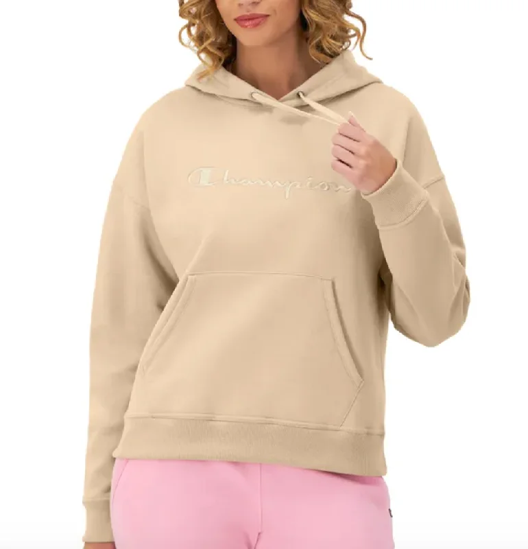 Women's Tonal Script Hoodie Hoodie with Sequins Glamorous Eye-catching